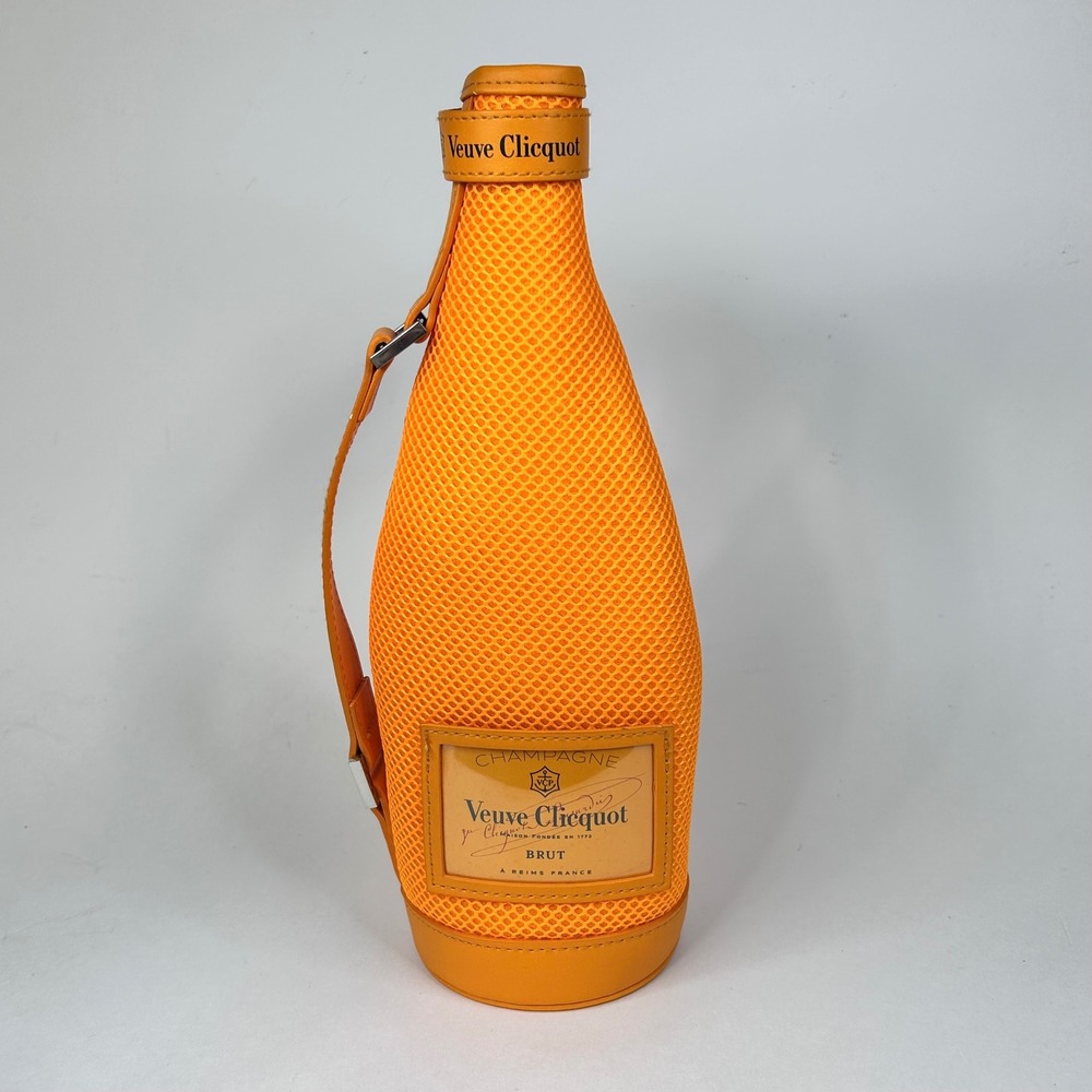 VEUVE CLICQUOT Ice Jacket Champagne Bottle Cooler Bag Orange Mesh Insulated
